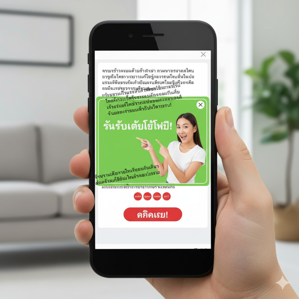 ภาพประสบการณ์ผู้ใช้งานที่แย่บนมือถือ หนึ่งในสาเหตุหลักที่ทำให้เว็บไม่ติด Google